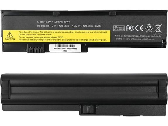 Baterija za laptop Lenovo X200 10.8 4400mAh HQ2200 B