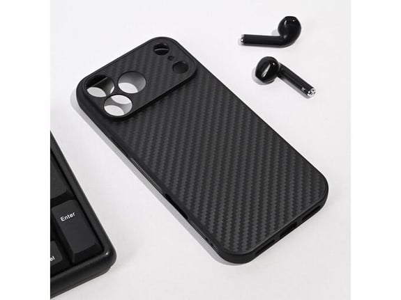 Maska za iPhone 17 Pro Carbon fiber crna