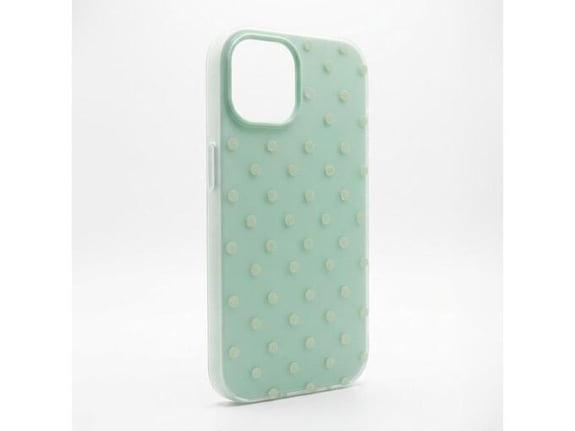 Maska za iPhone 15 tirkiz Candy Dots