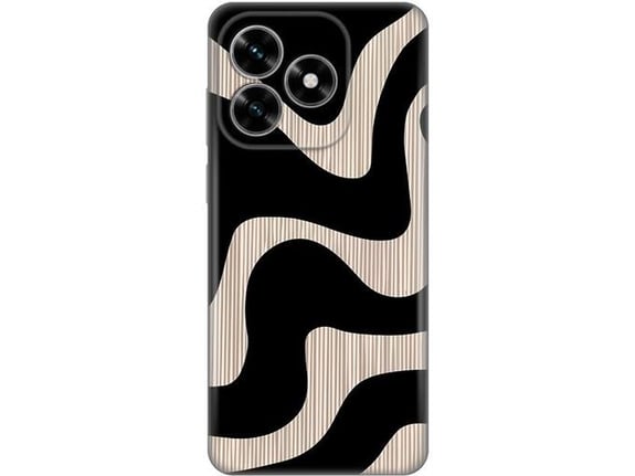 Maska za Honor X5c Plus Black Flow Silikonska Print Skin
