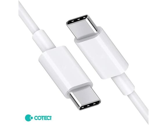 Data kabl Coteci 32117 5A 60W 40 Gps PD Type C na Type C beli 2m