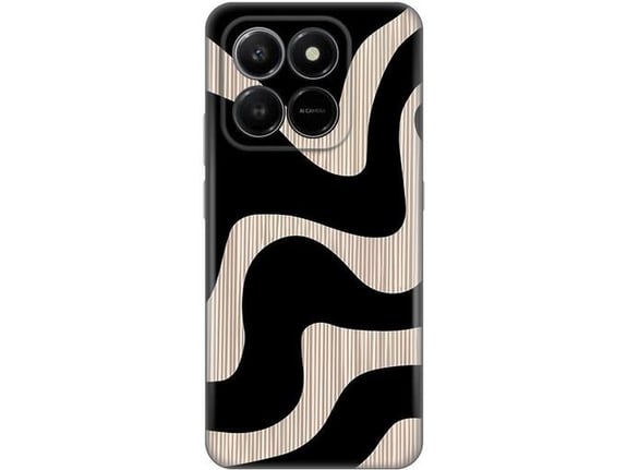 Maska za Honor X7d 4G/400 Smart 5G Black Flow Silikonska Print Skin