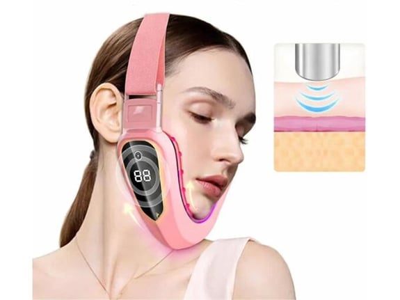 LED masažer za negu lica i facelifting, kombinacija svetlosne terapije i masaže