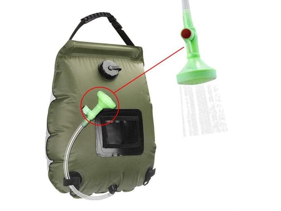 Lako prenosivi solarni tuš za kampovanje, 20l