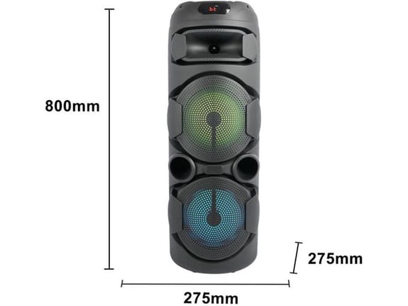 Bluetooth prenosivi veliki zvučnik za karaoke sa mikrofonom, daljinskim i led svetlom, 80cm, model ZQS2801