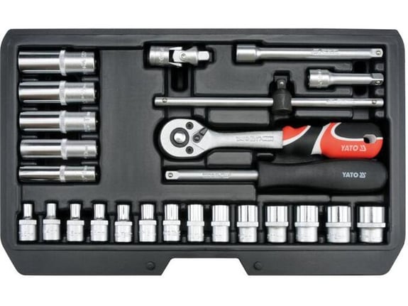 Yato garnitura nasadnih ključeva 1/4" 3.5-14/25 dela