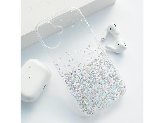 Maska Stardust za iPhone 16 srebrna