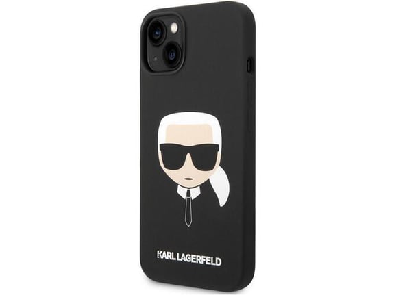 Maska Karl Lagerfeld MagSafe Compatible Case Liquid Silicone Karl Head for iPhone 14 Black