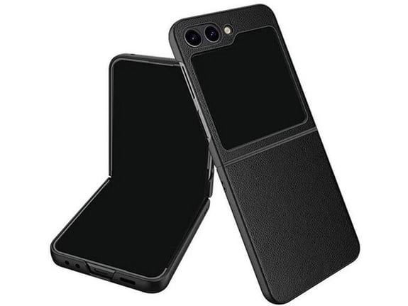 Maska Leather za Samsung Galaxy Z Flip 5 crna