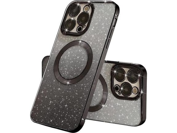 Maska Mag Case Electroplated za iPhone 15 Pro Max crna