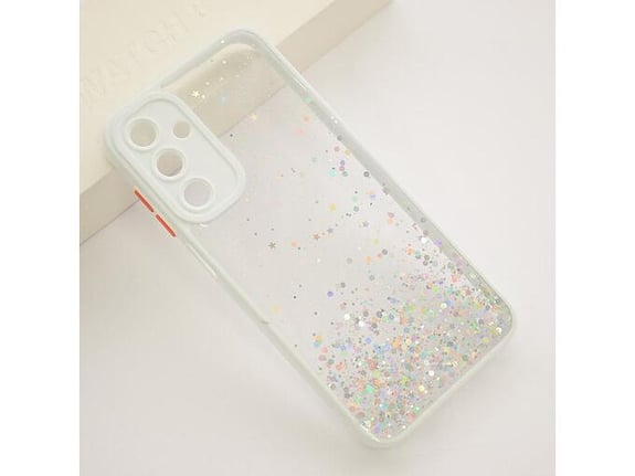 Maska Frame Glitter za Samsung A25 5G/ A256B bela