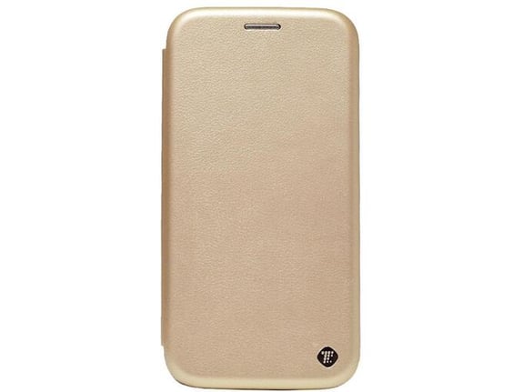Maska na preklop Teracell Flip Premium za Samsung A73 5G zlatna.