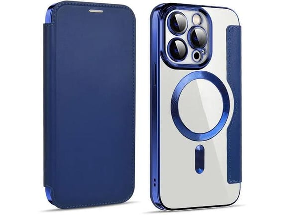 Maska na preklop Coral Mag Case Book za iPhone 15 Pro Max plava