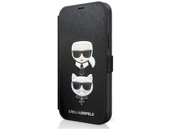 Maska na preklop Karl Lagerfeld Karl Flip za iPhone 12 Pro crna.