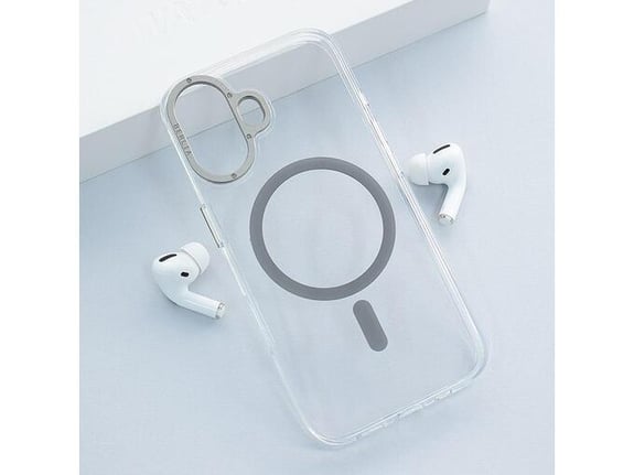 Maska Berlia Crystal Armor Magnetic za iPhone 16 transparent crna