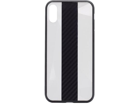 Maska Carbon Line za iPhone X/ XS bela.