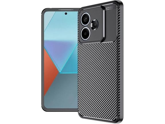 Maska Carbon Defender za Xiaomi Redmi Note 14 5G (EU) crna.