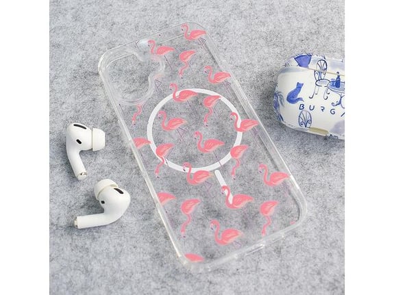 Maska Mag Case Nanobit Print za iPhone 16 Tropical Flamingos