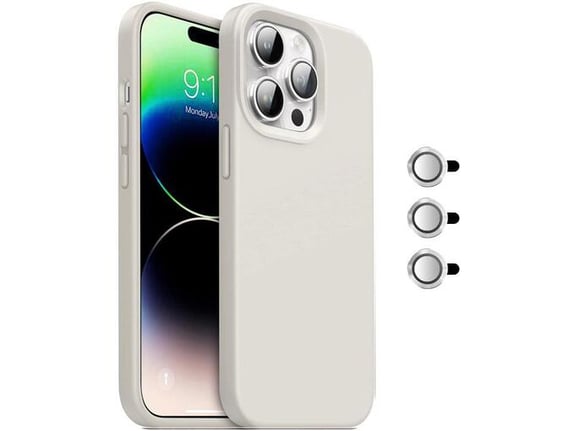 Maska Magnetic Lens za iPhone 15 Pro Max bela