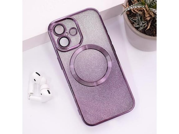 Maska Mag Case Electroplated za iPhone 16 ljubicasta