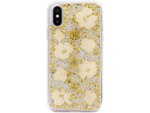 Maska Platina Flower za iPhone X/ XS zlatna