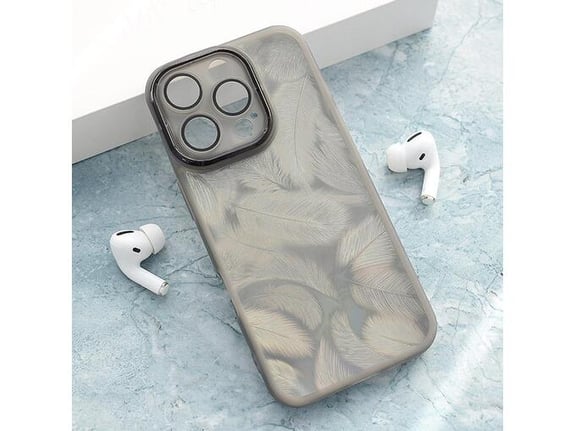 Maska Glitter Feather za iPhone 16 Pro Max crna