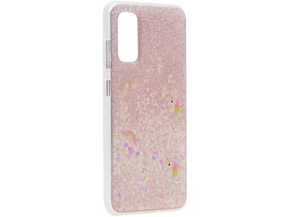 Maska Platina Unicorn za Samsung S20/ F980F tamno roze