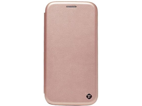 Maska na preklop Teracell Flip Premium za Motorola Moto G100 roze zlatna