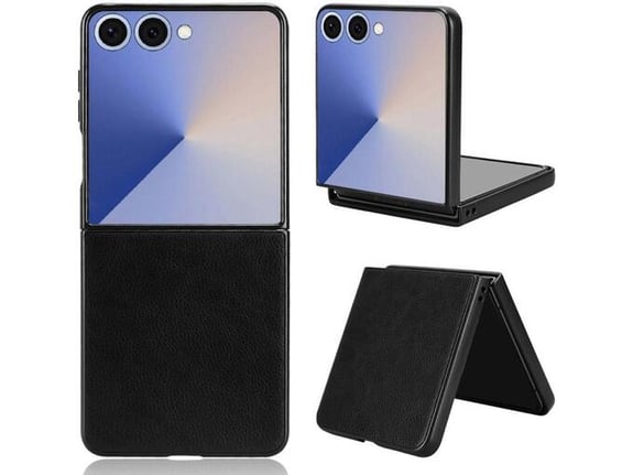 Maska Leather za Samsung Galaxy Z Flip 7/ F766B crna