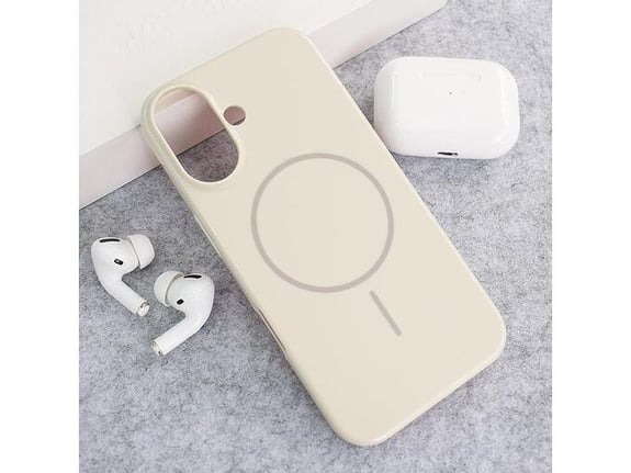 Maska Mag Case Nanobeats za iPhone 16 krem