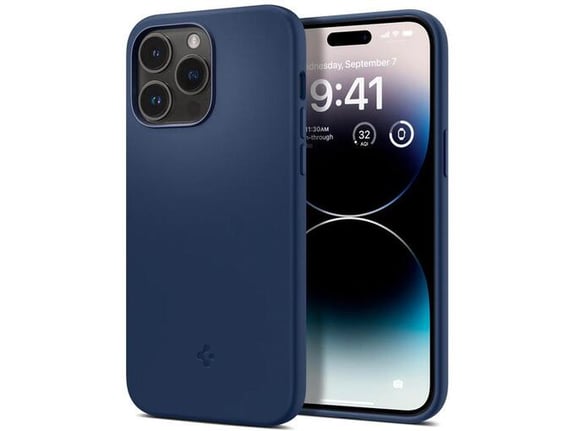 Maska Spigen silicone Fit MagSafe za iPhone 14 Pro tamno plava