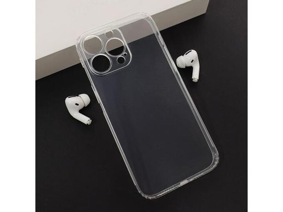 Maska Skin Silikon with pluggy za iPhone 15 Pro transparent