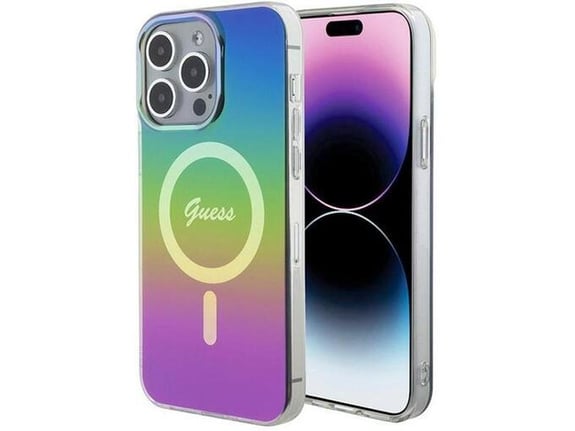 Maska Guess Hc IML MagSafe Iridescent za iPhone 15 Pro crna
