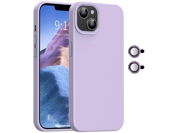 Maska Magnetic Lens za iPhone 14 svetlo ljubicasta
