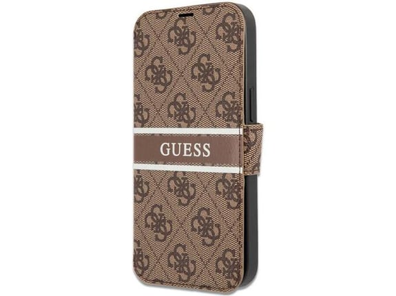 Maska na preklop Guess Bk Pu 4G Stripe za iPhone 13 braon.