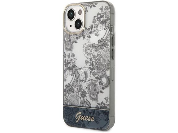 Maska Guess PC/ TPU Toile De Jouy za iPhone 14 Plus siva.