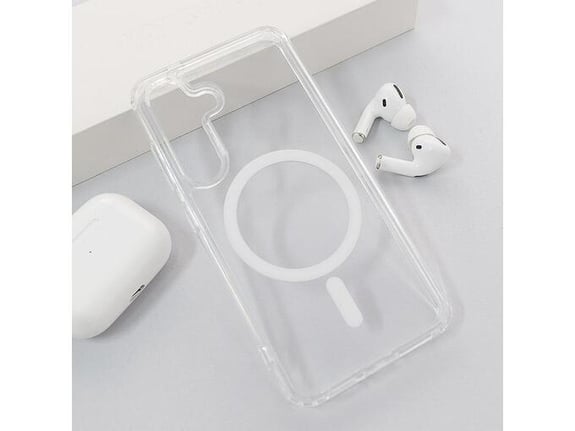 Maska Mag Case Crystal Clear za Samsung S24/ S921B/ S25/ S931B bela