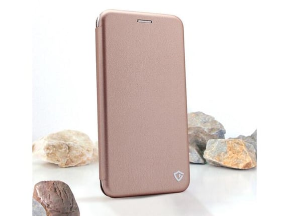 Maska na preklop Teracell Flip Premium za Samsung A35 5G/ A356B roze zlatna.