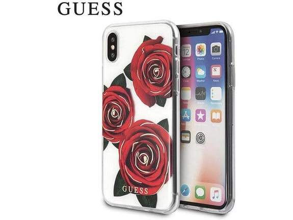 Maska Guess Faceplate Rose za iPhone X/ XS crvena.