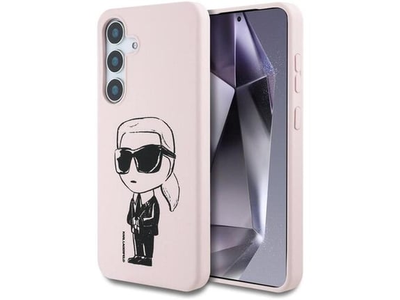 Maska Karl Lagerfeld Silicone Graffiti Ikonik MagSafe za Samsung S25/ S931B pink