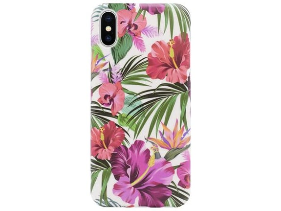 Maska Flower za iPhone XS Max bela.