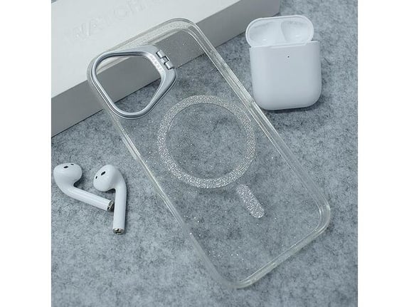Maska Mag Case Bling Camera Bracket za iPhone 17 srebrna