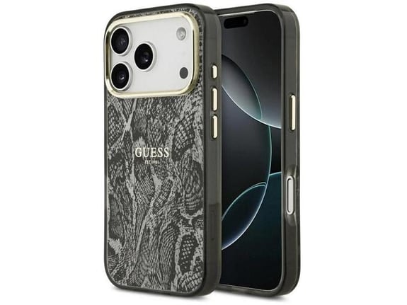 Maska Guess Python Pattern MagSafe za iPhone 17 Pro crna