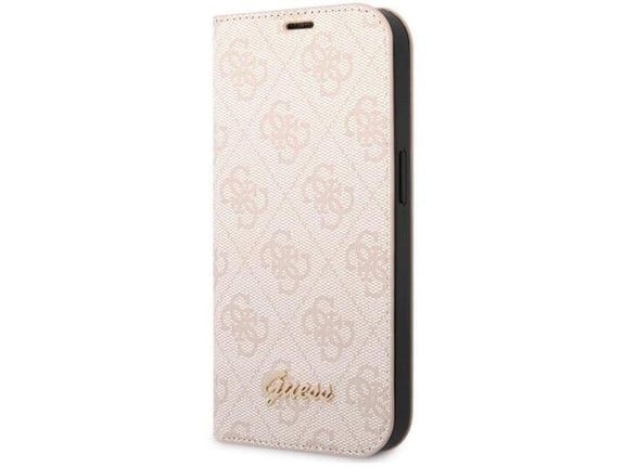 Maska na preklop Guess PC/ TPU 4G Metal Camera Outline Book za iPhone 14 Pink.