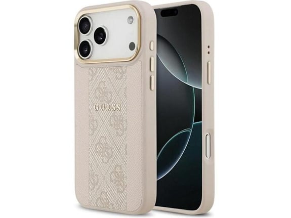 Maska Guess 4G Stripe MagSafe za iPhone 17 Pro Max pink