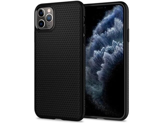 Maska Spigen Liquid Air za iPhone 11 Pro Max mat crna.