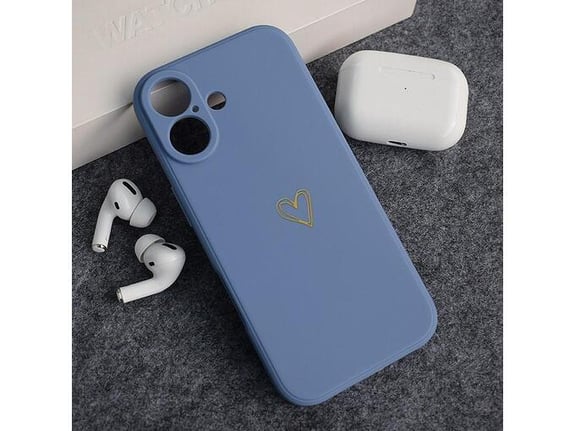 Maska Golden Heartbeat za iPhone 17 plava