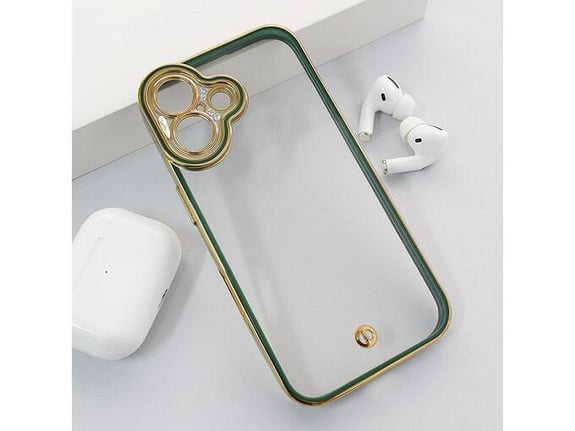 Maska Luxury Crystal Clear za iPhone 16 zelena