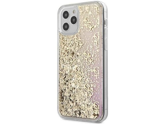 Maska Guess Faceplate Liquid Glint za iPhone 12 mini zlatna.