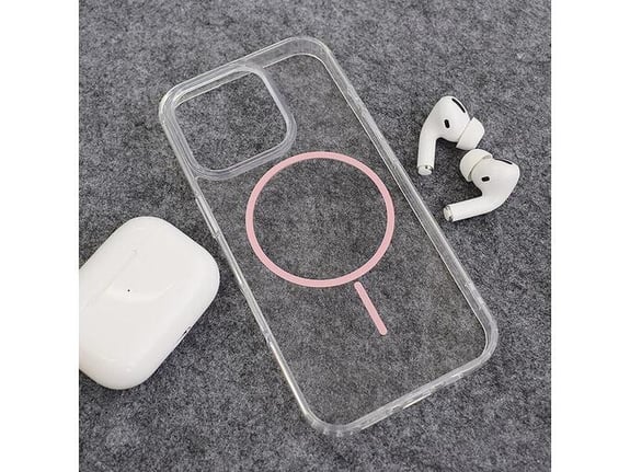 Maska Mag Case Clear Slim za iPhone 16 Pro Max roze